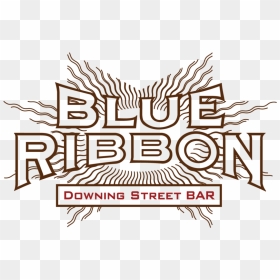 Blue Ribbon Downing Street Bar Bromberg Bros - Illustration, HD Png Download - blue bar png