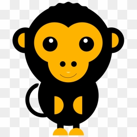 Cute Monkey Men"s Printed Vest - Cartoon, HD Png Download - cute monkey png