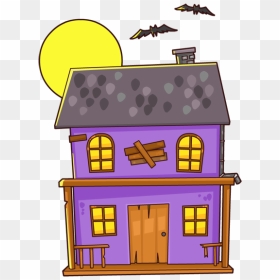 Easy Haunted House Cartoon, HD Png Download - kiss clipart png