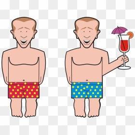 Twins In Bathing Shorts Clip Arts - Shirtless Man Clipart Png, Transparent Png - twins png