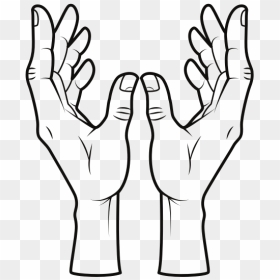 Hands Reach Out - Hands Reaching Out Line Art, HD Png Download - reaching hand png