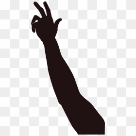 Silhouette Hand Reaching Up, HD Png Download - reaching hand png