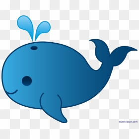 Cute Blue Clip Art - Cute Blue Whale Clipart, HD Png Download - whale clipart png