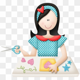 Girl Doing Arts And Crafts Clipart, HD Png Download - craft png