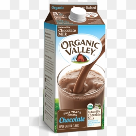 Organic Valley Reduced Fat Chocolate Milk, HD Png Download - chocolate milk png