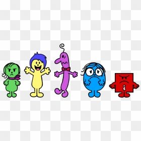 The Emotions From Disney& Pixar’s Inside Out In The - Mr Men Little Miss Somersault, HD Png Download - inside out joy png