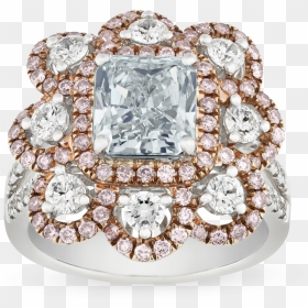 Fancy Very Light Blue Diamond Ring, - Diamond, HD Png Download - blue diamond png