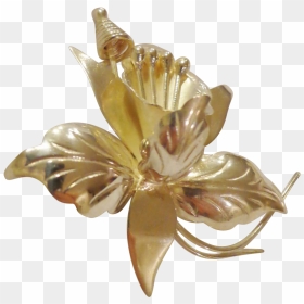 Fabulous Vintage Taxco Sterling Silver Iris Pin Flower - Body Jewelry, HD Png Download - iris flower png