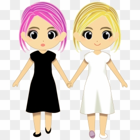 Girl Twins Clipart, HD Png Download - twins png