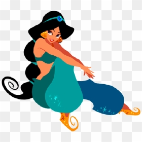 Disney Clipart Downtown - Jasmine Sitting, HD Png Download - princess jasmine png