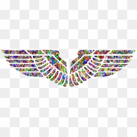 Vivid Polychromatic Eagle Wings Clip Arts - Eagle Symbol Transparent Background, HD Png Download - tribal wings png