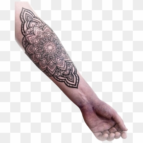Mandala Arm Tattoo Png Free Picture - Barefoot, Transparent Png - arm tattoo png