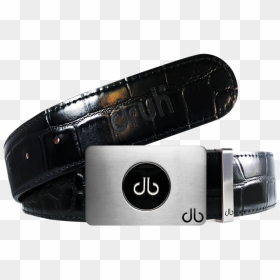 Ballmarker Black Crocodile Leather Texture Belt, HD Png Download - black belt png