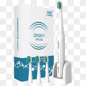 Lansung Sn901 Acoustic Whitening Soft Hair Automatic - Electric Toothbrush, HD Png Download - tooth brush png