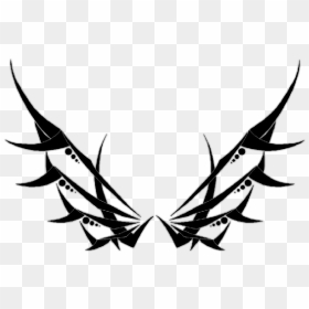 #wings #black #tattoo #design #tribal #cool #awesome, HD Png Download - tribal wings png
