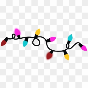 Transparent Christmas Lights Clipart - Embroidered Christmas Lights, HD Png Download - christmas lights clipart png