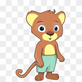 Cartoon Baby Lion Clipart, HD Png Download - baby lion png