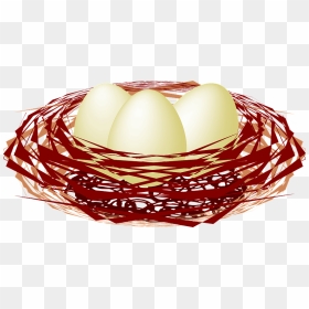 Eggs Birds Nest Clipart - 鳥 の 卵 イラスト, HD Png Download - bird nest png