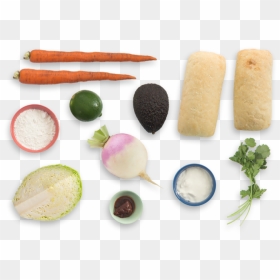 Avocado Tempura Tortas With Spicy Turnip & Cabbage-carrot - Turnip Avocado, HD Png Download - turnip png