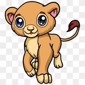 Learn Easy To Draw Baby Lion Step - Baby Lion Drawing Easy, HD Png Download - baby lion png