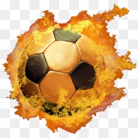 Hotball Fire Fireball Ball Circle Neon Light Lights - Soccer Ball On Fire Clipart, HD Png Download - ball of fire png