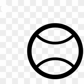 Tennis Ball And Racket Black And White Clipart - Free Cartoon Tennis Ball, HD Png Download - white ball png