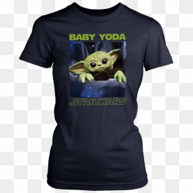 Star Wars Yoda Baby Star War Anakin Skywalker Aka Darth - Baby Yoda Shirt Womens, HD Png Download - star wars yoda png