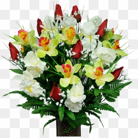 Red Tulip & White Iris Mix - Flower Bouquet, HD Png Download - iris flower png