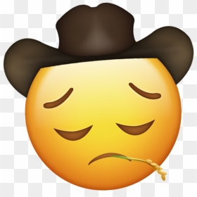 “pick Your Head Up Queen Your Cowboy Hat Is Falling - Sad Cowboy Emoji, HD Png Download - cowboy hat.png