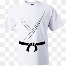 Gi With Black Belt T Shirt - Monochrome, HD Png Download - black belt png