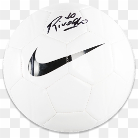 Rivaldo Signed White Nike Ball - Soccer Ball, HD Png Download - white ball png