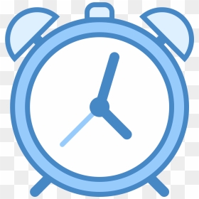 Alarm Clock Icon - Blue Alarm Clock Clipart, HD Png Download - clock icon png transparent