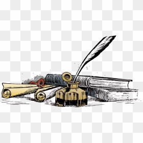 Transparent Books Png Transparent - Book And Quill Transparent, Png Download - books png transparent