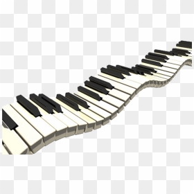 Clipart Music Keyboard - Wavy Piano Keys, HD Png Download - music keyboard png