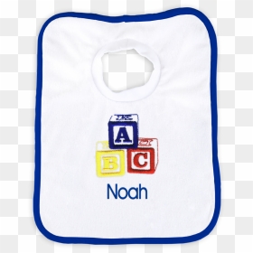 Personalized Bib With Abc Blocks Primary - Label, HD Png Download - abc blocks png
