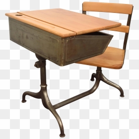 1950s School Desk, HD Png Download - school desk png