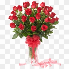 50 Red Roses Vase - Grandparent Happy Anniversary Grandma And Grandpa, HD Png Download - flowers in vase png