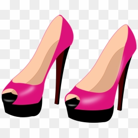 Pink,footwear,basic Pump - High Heels Transparent Background, HD Png Download - shoe clipart png