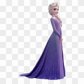 #frozen #frozen2 #elsa #anna #olaf #sven #lareinedesneiges - Elsa Frozen 2 Purple Dress, HD Png Download - elsa and anna png