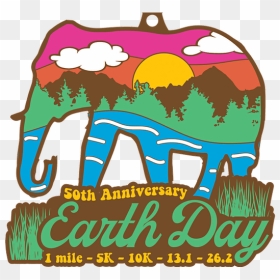 2020 Earth Day 50th Anniversary 1m 5k 10k - Earth Day 2020 50th Anniversary, HD Png Download - 50th anniversary png