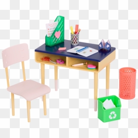 Brilliant Bureau Desk Set With Lorelei - End Table, HD Png Download - school desk png