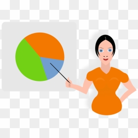 Person Pointing At Pie Chart - Creditors Clip Art, HD Png Download - person pointing png