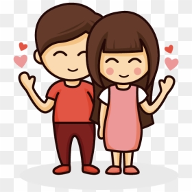 Drawing Cartoon Couple Love - Couple Holding Hands Cartoon, HD Png Download - happy couple png