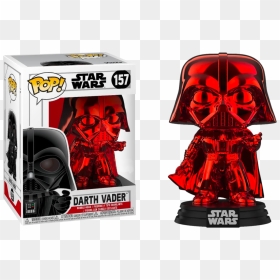 Transparent Darth Vader Transparent Png - Red Chrome Darth Vader Funko Pop, Png Download - star wars transparent png