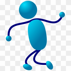 Blue Stick Figure No Background, HD Png Download - stick figure png transparent background