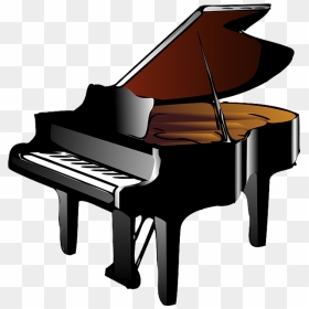 Piano, Music, Keyboard, Open, Cartoon, Musical - Piano Musical Instrument Clipart, HD Png Download - music keyboard png
