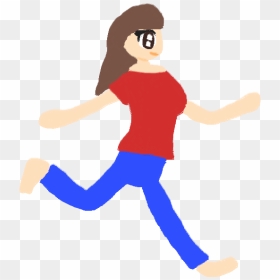 Girl Running Around - Cartoon, HD Png Download - girl running png