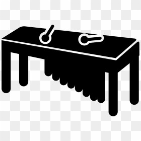 Xylophone On A Table With Sticks - Tool, HD Png Download - xylophone png