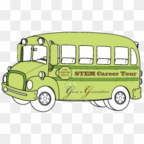 Stem Career Tour Bus - School Van Images For Colouring, HD Png Download - tour bus png