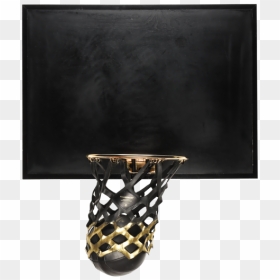 Gold Basketball Backboard1 2-715x572 - Black And Gold Basketball Hoop, HD Png Download - basketball rim png